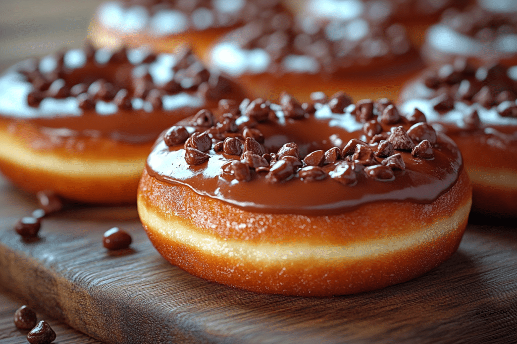 Chocolate glazed donut recipe