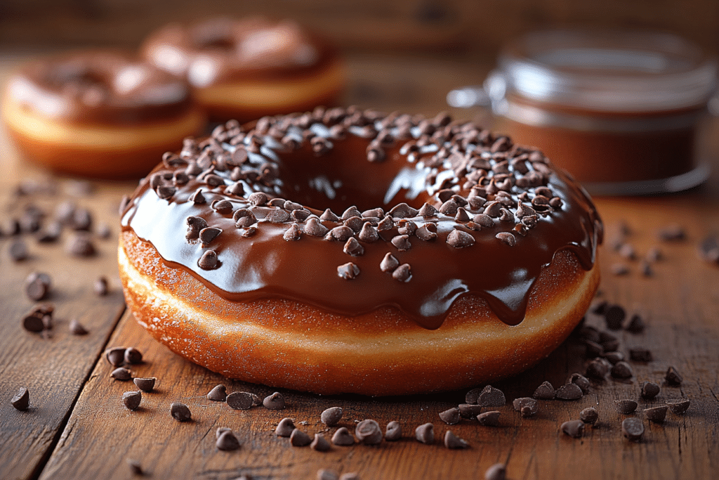 Chocolate glazed donut recipe