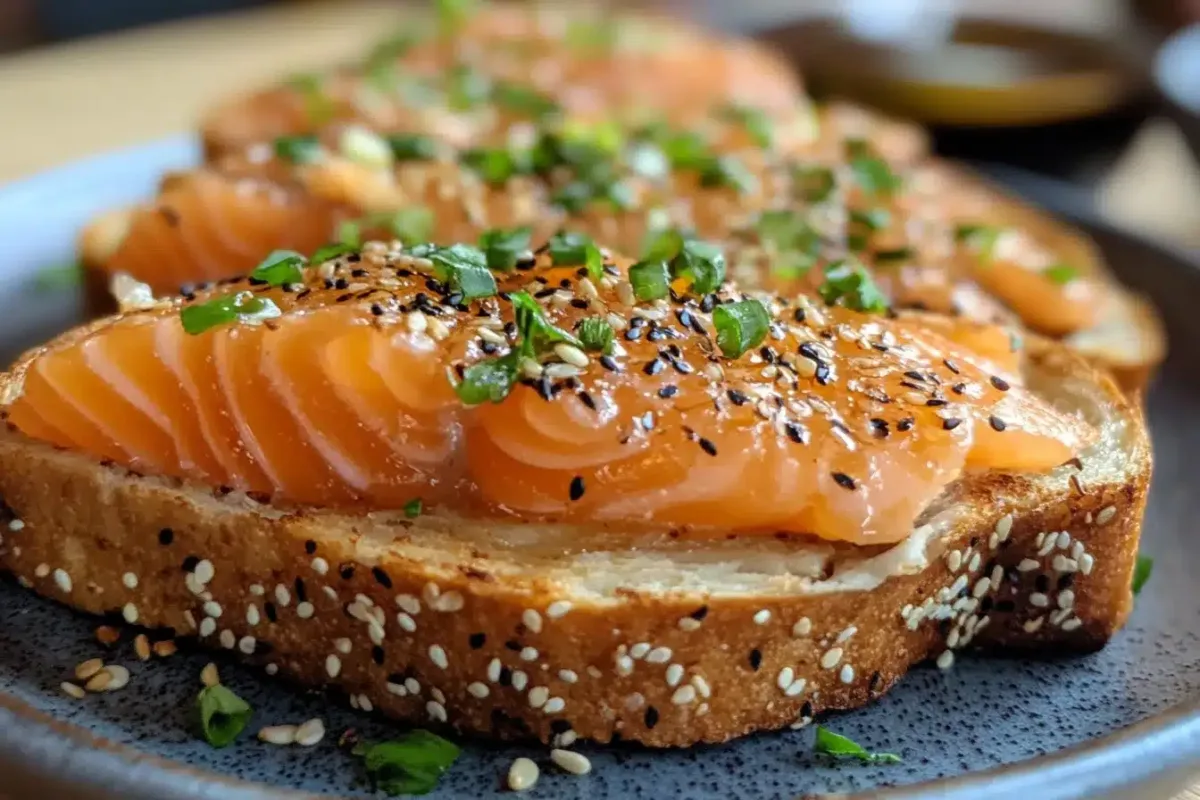 Salmon toast recipe