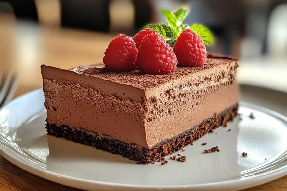 Chocolate and mousse cake