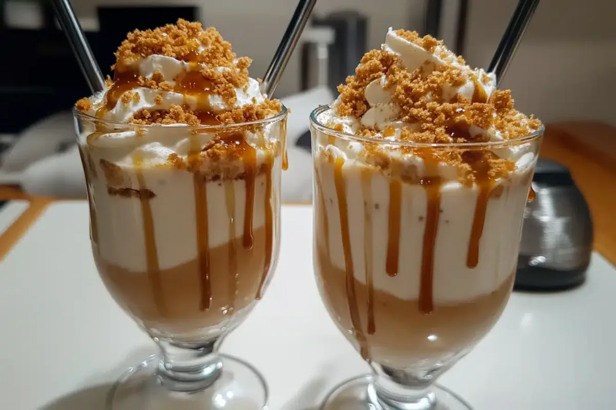 caramel crumble milkshake